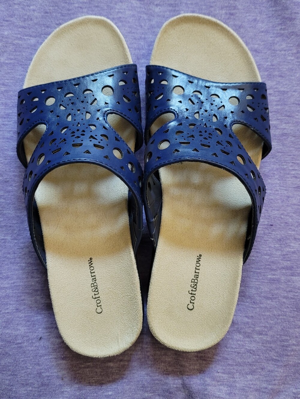 Kohl's Navy Blue Women's Slip-On Sandals